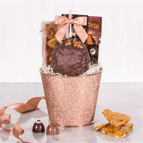 rose gold gift baskets